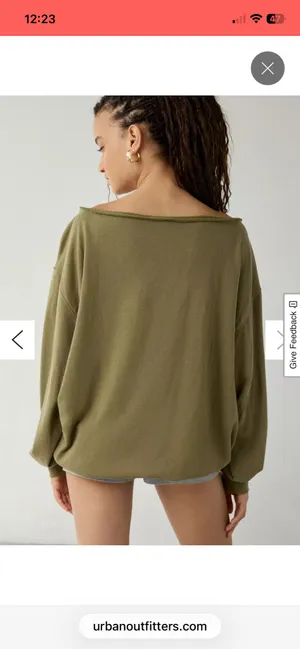 Urban Outfitters Off the Shoulder Sweatshirt thumbnail 3