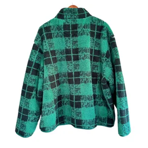 Aerie OFFLINE Green Black Plaid Quarter Zip Fleece‎ Pullover XXL/TTG thumbnail 8