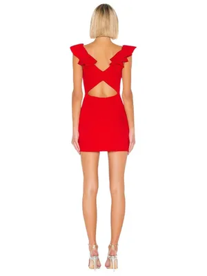 Amanda Uprichard Gimlet Dress in Lipstick Small New Womens Mini thumbnail 2