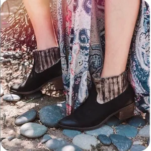 Band of‎ Gypsies Women's Borderline Micro Western Booties Black Pewter 6 $125 thumbnail 2