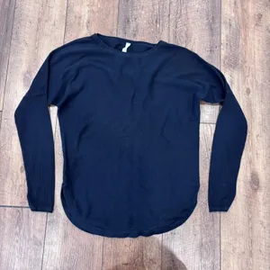 Lululemon Take It All In Cotton-Blend Ribbed Knit Sweater Black Women's Size 4 thumbnail 1