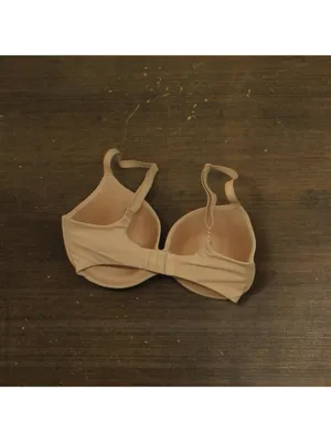 Auden Womens Lightly Lined Comfort Wire Demi T-Shirt Bra Pearl Tan Brown 32DDD thumbnail 2
