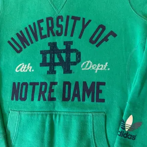 Adidas‎ University of Notre Dame Green Sweatshirt S Collegiate Fighting Irish thumbnail 3
