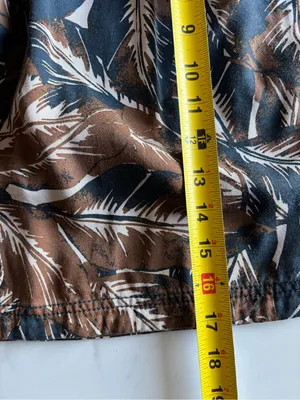 C&C California Tropical Palm Leaf Mini Skirt Medium Paperbag Waist Lyocell Boho thumbnail 9
