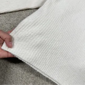 Athleta Cashmere Blend Felicity Cozy V-Neck Sweater Longsleeve Magnolia White XS thumbnail 11