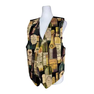 Vintage ‘90s French Wines Tapestry V-Neck Open Front Vest thumbnail 2