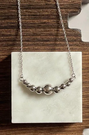 Handmade Western Pearl 1.5 inch Graduated Bar Necklace thumbnail 1