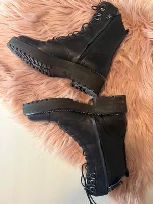 Sam Edelman Lenley Lace Up Combat Boots Black Size 6 thumbnail 3