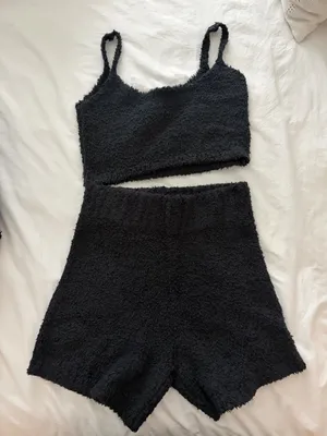 SKIMS Fuzzy Set Lounge black S/M thumbnail 1