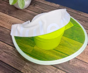 Lululemon Translucent Visor NWT Adjustable One Size (Green White) thumbnail 1