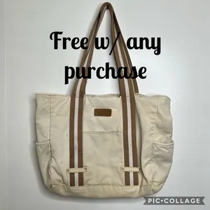 Free w/ any purchase Aeropostale Canvas Tote Bag Snap Closure thumbnail 2