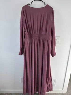Baltic Born NWT Olivia Maxi Dress in Vintage Plum- Size 3X thumbnail 4
