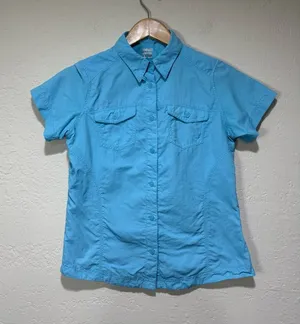 Columbia Sportswear Company Blue Button Up Top - women’s small thumbnail 1