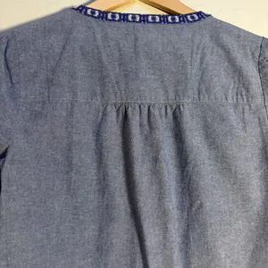 Vineyard Vines Women's‎ Chambray Embroidered V-neck Long Sleeve Top Size S thumbnail 6