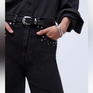 NWT Madewell Limited-Edition‎ Drop: The Studded '90s Straight Jean size 26 black thumbnail 6