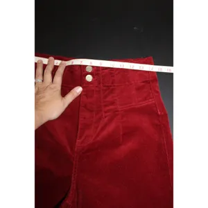 Avec Les Filles Corduroy Pants Womens 10 Burgundy Red New High Waist Wide Leg thumbnail 7