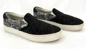 Vans Classic Slip On Sneakers in Black and White size 7 thumbnail 1