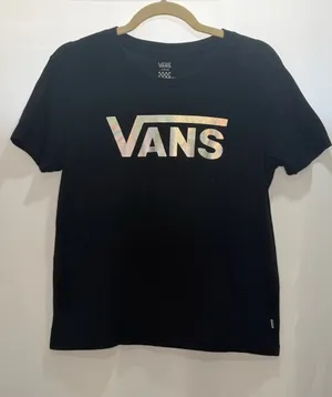 Vans Classic Holographic Logo Short Sleeve T-Shirt Size Large thumbnail 1
