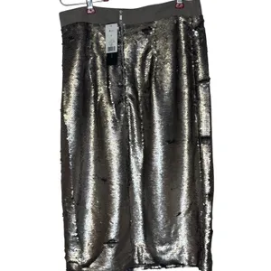 Banana Republic‎ Women Mini Skirt Metallic Sequin Pencil Disco Party Glam 6 NWT thumbnail 6