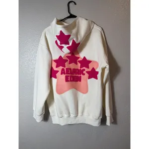 Aelfric Eden Vintage Embroidery Eden Star V303 Hoodie CreamPink Oversized SizeXS thumbnail 3