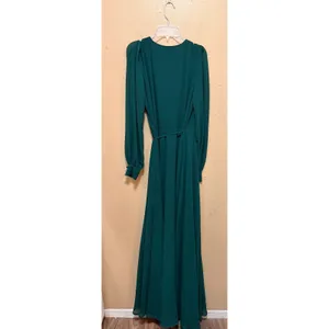 Lulus Teal Green Long Sleeve Wrap Maxi‎ Dress Size Small READ thumbnail 8