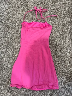 Hello Molly hot pink halter strapless mini dress thumbnail 5