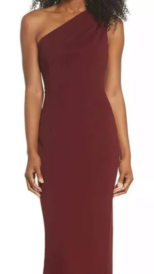 Katie May Angelina Crepe Column Bordeaux thumbnail 1