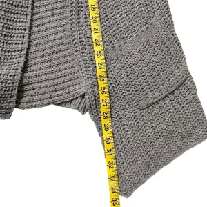 POL Chunky Chenille Knit Cardigan Grey Size L Oversized Boho Cabincore Cozy thumbnail 5