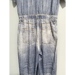 NWT Oddi Acid Washed Chambray Denim Jumpsuits Size Medium Casual thumbnail 14