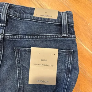 HUDSON Rosie High-Rise Wide Leg Crop Denim Jeans Lakeside Blue Women's US 27 NWT thumbnail 7