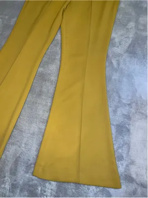 Express Flare Pants Yellow Mustard Work Office Casual 10 thumbnail 2