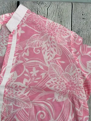 Jones New York Pink & White Floral Split-Neck Tunic thumbnail 9