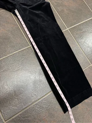 Maeve Anthropologie Colette Wide Leg Velvet Pants Black 25 thumbnail 12