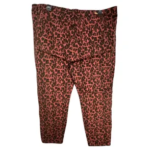 Soft Surroundings‎ Metro Denim Leopard Print Pants Red Black 22W 5DU24 Stretch thumbnail 8