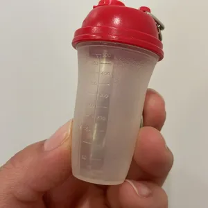 Vintage Tupperware Mini Key Chain Quick Shake Cup Tumbler Lid Pill Container Red thumbnail 8