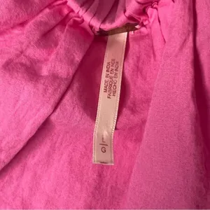 Free People Y2K Pink Ruffle Crop Top Sweetheart Bubble Hem Festival Vacation L thumbnail 6