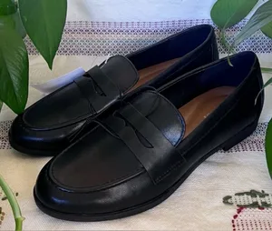 NEW Kensie Women’s Slip-On Gitty Dark Academia Penny Black Loafers, Size 7.5M thumbnail 1