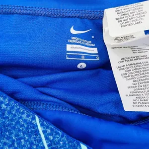 Nike Shorts Womens Large Blue Double Lined High Rise Swoosh Logo Athletic thumbnail 3