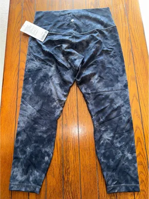 Lululemon Align High Rise 25” Diamond Dye Pitch Grey Graphite Grey Size 14 NWT thumbnail 2