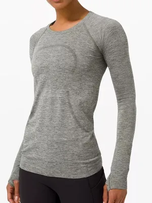 Lululemon Swiftly Tech Long Sleeve 2.0 in Slate / White Heather Grey Size 4 thumbnail 1