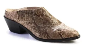 Raye Slip-On Snakeskin Mule Booties Size 8 thumbnail 1