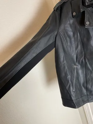 Style & Co. Faux Leather Moto Jacket Size Medium thumbnail 4