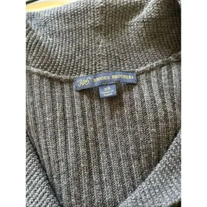 Brooks Brothers 346 Merino Wool Cable Knit Cardigan X-Small Gray Preppy thumbnail 2