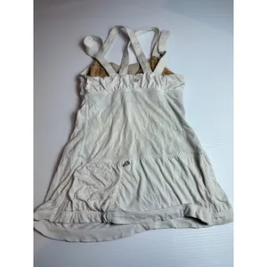 Lululemon Tank Top Athletic o Racerback‎ Workout Dress style off white 6 thumbnail 4