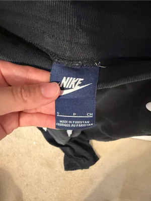 Nike Black Jogger Sweatpants with White Drawstring thumbnail 2