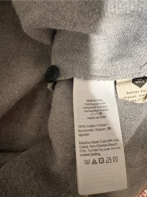 Madewell Long-Sleeve Flannel 100% Cotton Button-Up Shirt in Light Gray thumbnail 5