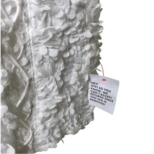 ASOS LUXE 3D floral corset mini dress with puff sleeves in white sz 6 thumbnail 6