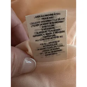 Maeve Anthropologie OrangePleated Maxi Skirt SizeMedium Elastic Waist Side Slits thumbnail 7