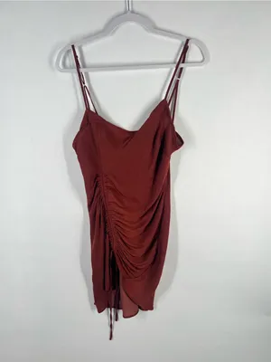 Free People Be My Mini Slip Dress Rust‎ Size M thumbnail 2