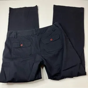 GAP Factory Navy Stretch Straight Leg Chino Cotton Pants Womens 10 LONG thumbnail 5